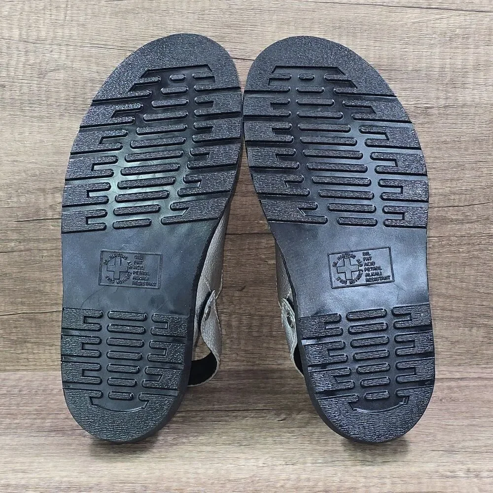Dr. Martens Laketen Men's Sz 9 Women's Sz 10 Silver Slingback Platform Sandals